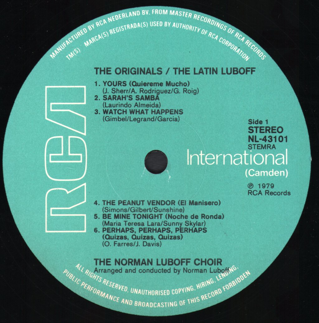 Norman Luboff Choir - Latin Luboff - Lp