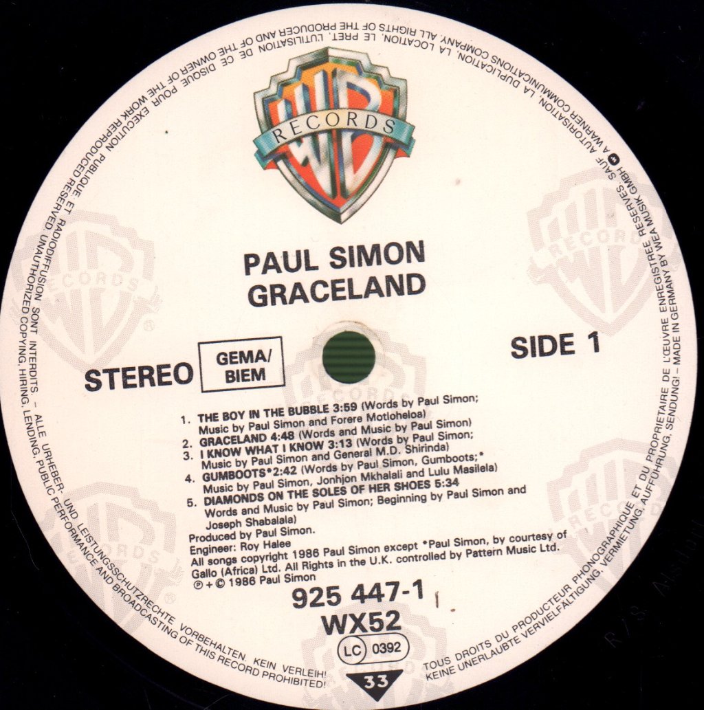 Paul Simon - Graceland - Lp