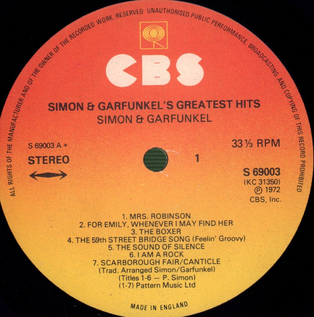 Simon And Garfunkel - Greatest Hits - Lp