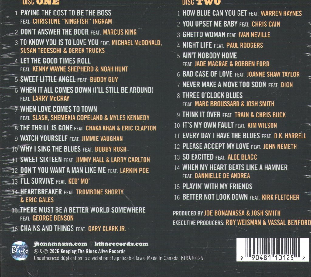 Joe Bonamassa - B.B. King's Blues Summit 100 - Cd Set