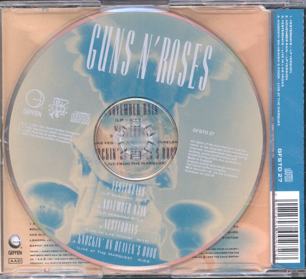 Guns N' Roses - Yesterdays - Cd