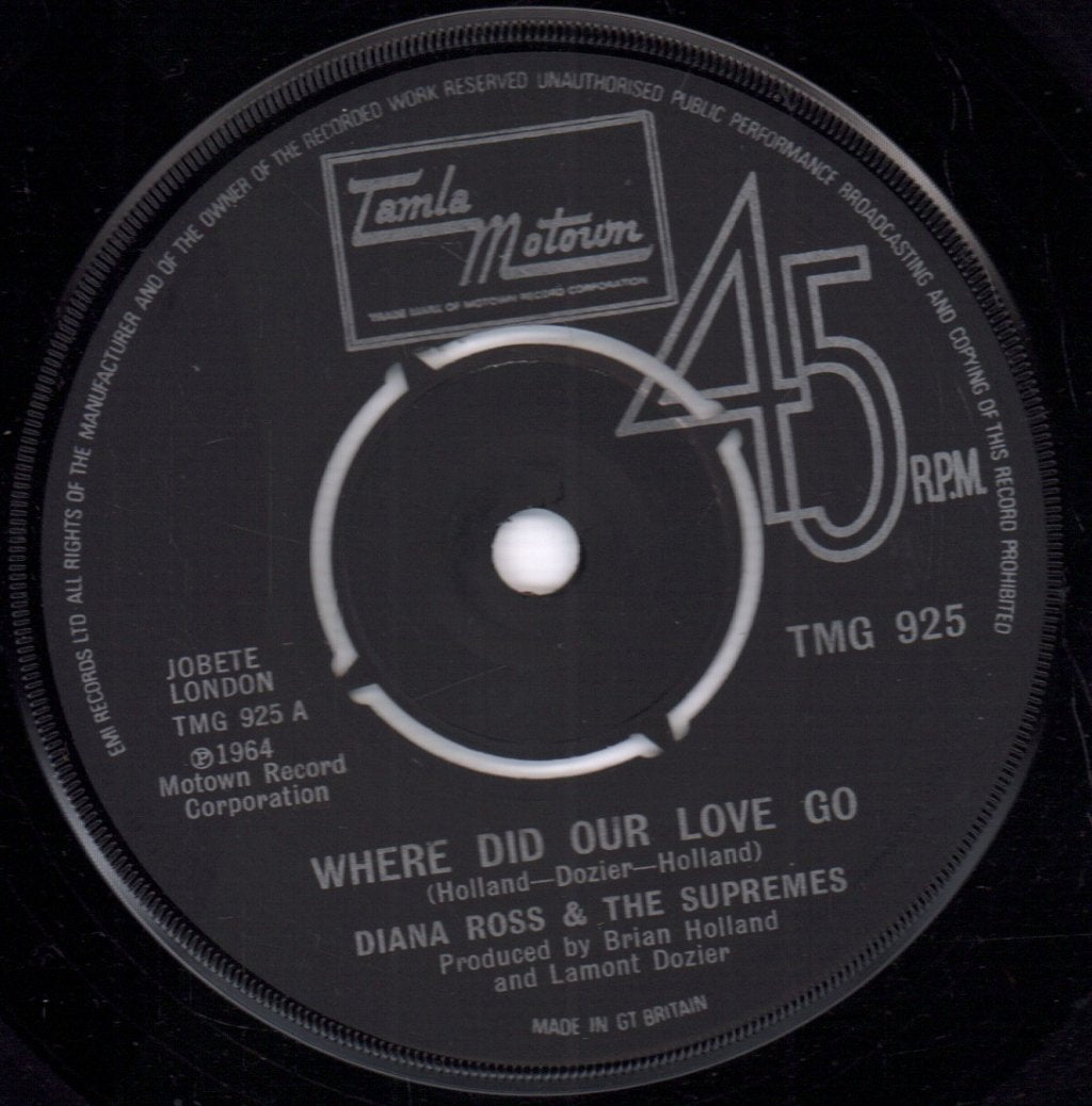 Diana Ross And The Supremes - Where Did Our Love Go - 7 Inch