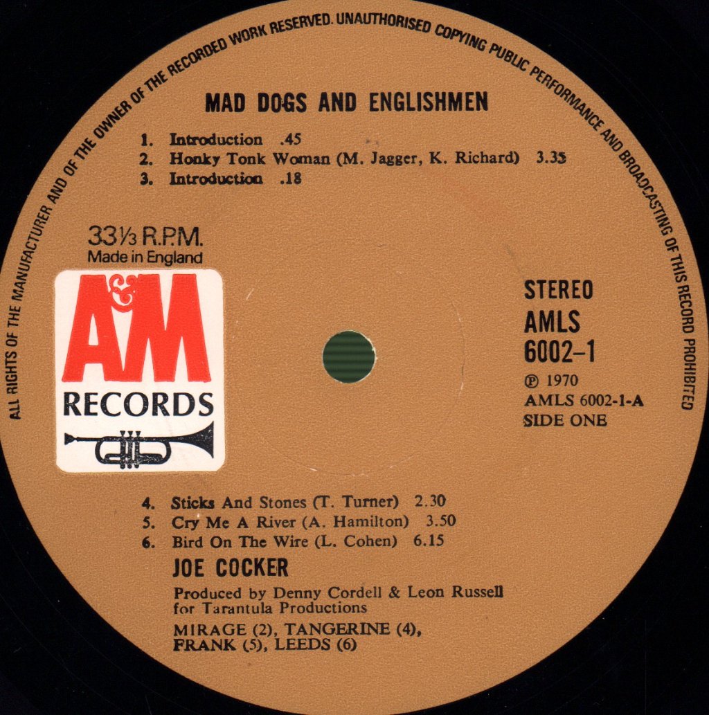 Joe Cocker - Mad Dogs & Englishmen - Double Lp