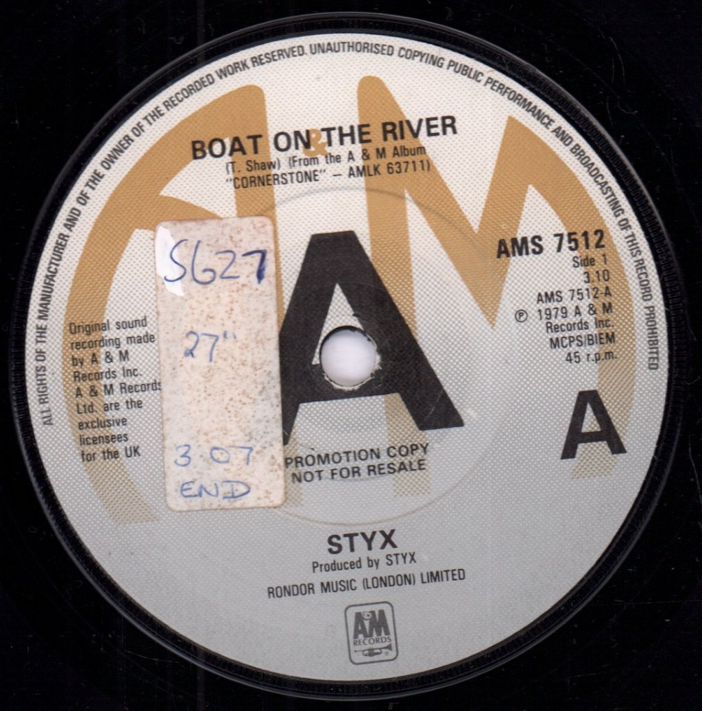 Styx - Boat On The River - 7 Inch