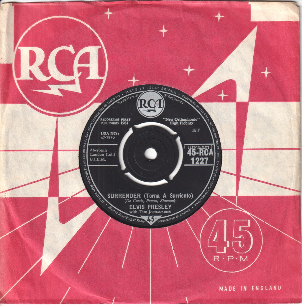 Elvis Presley - surrender - 7 Inch