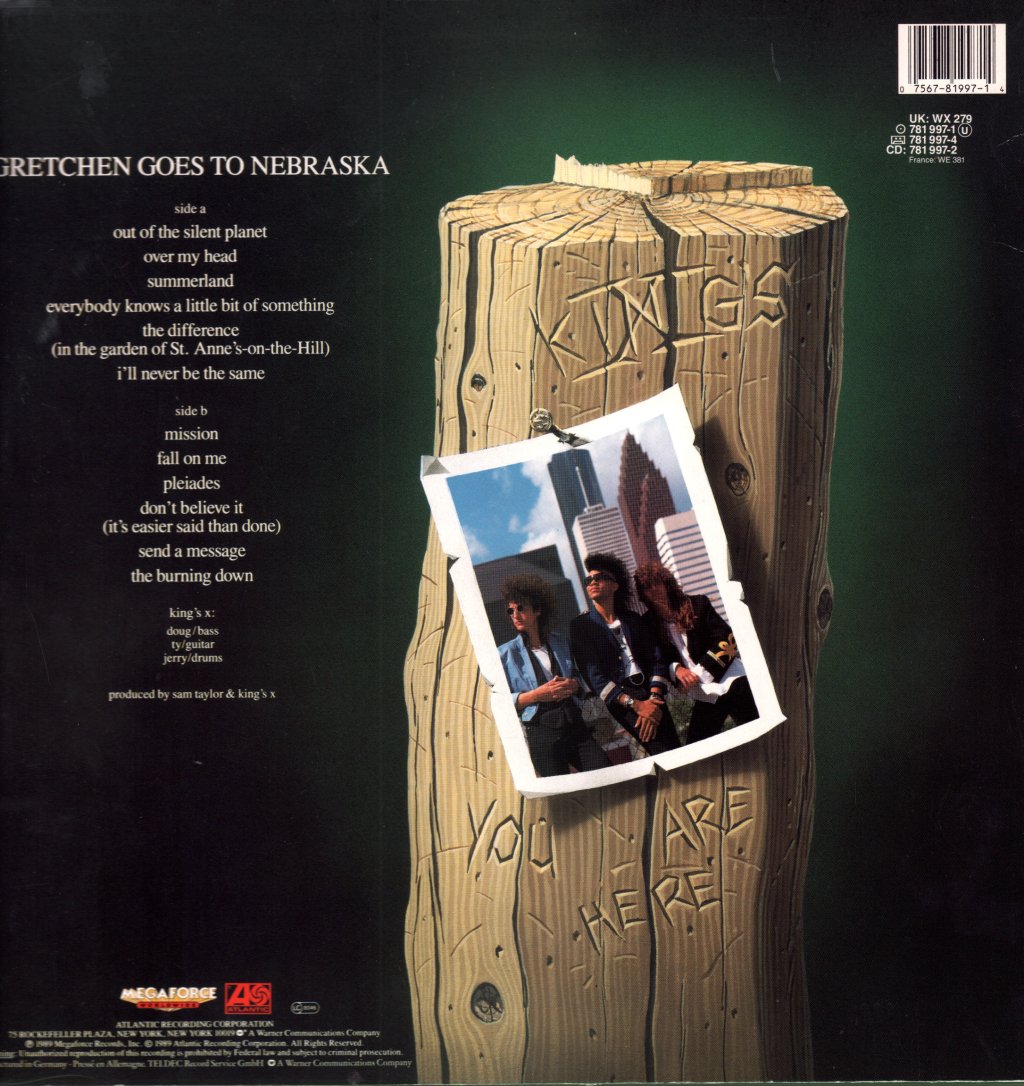 King's X - Gretchen Goes To Nebraska - Lp