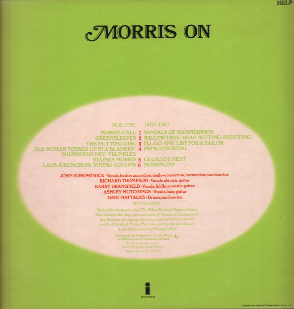 Ashley Hutchings, Richard Thompsom Etc - Morris On - Lp