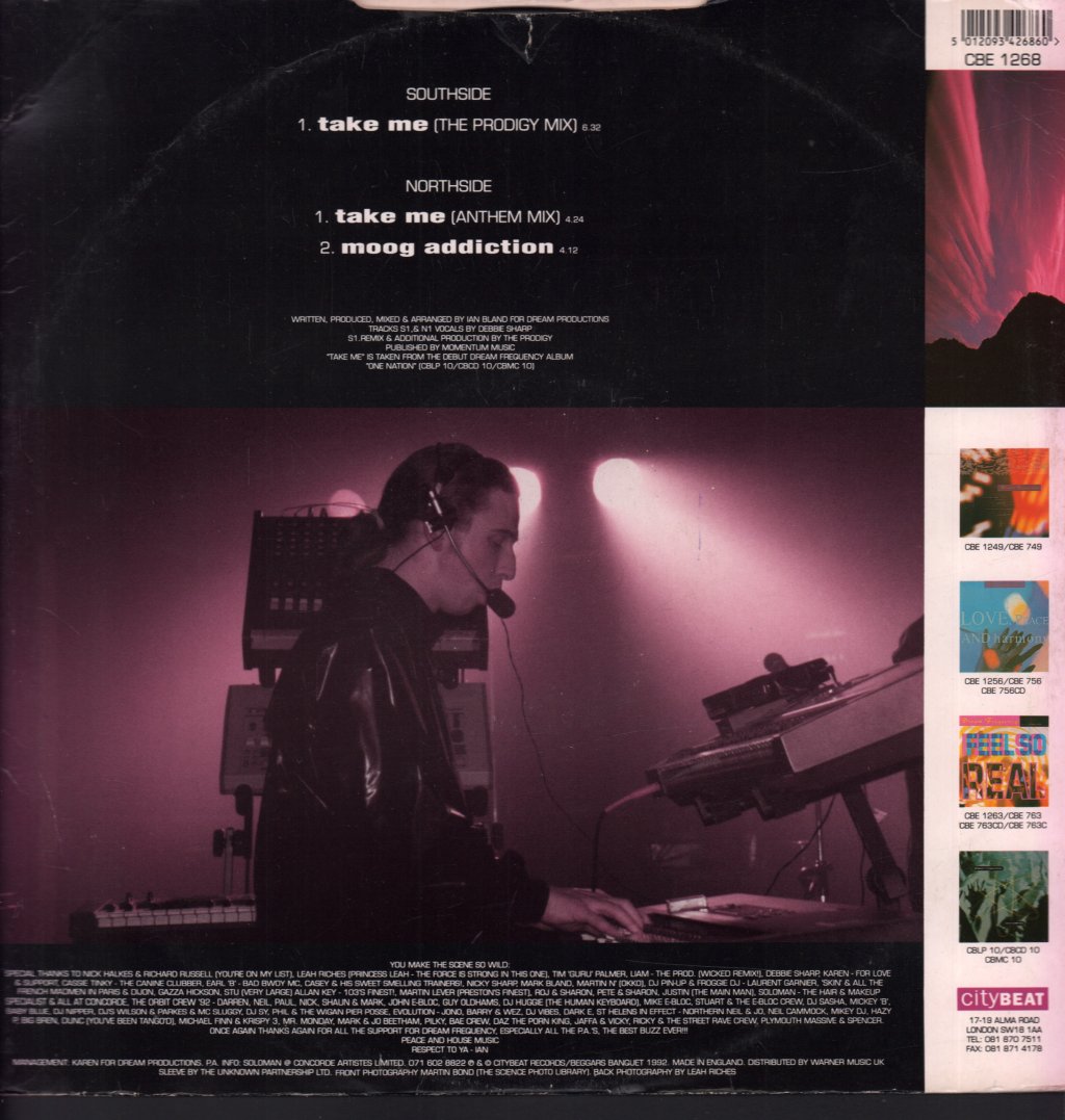 Dream Frequency Featuring Debbie Sharp - Take Me - 12 Inch
