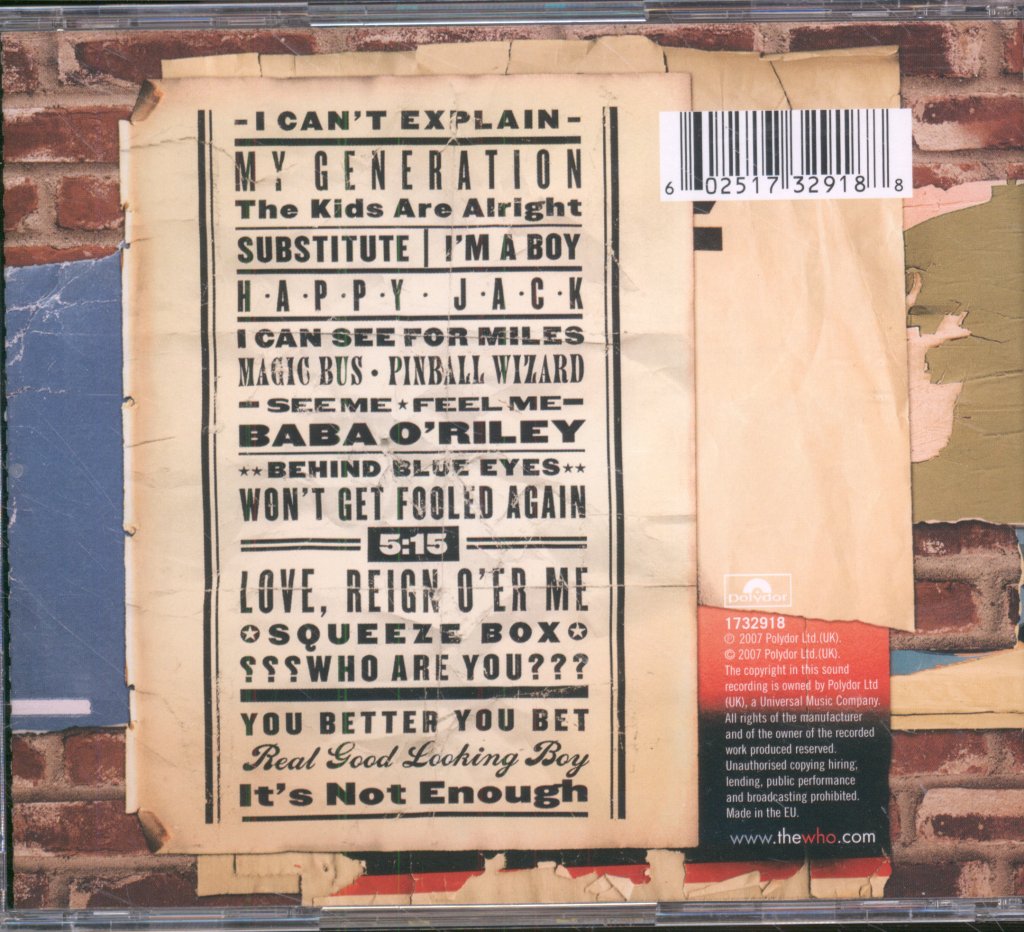 Who - Then And Now - Cd