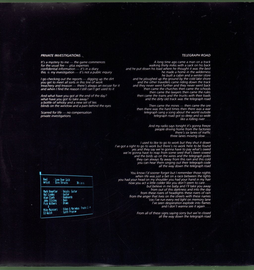 Dire Straits - Love Over Gold - Lp