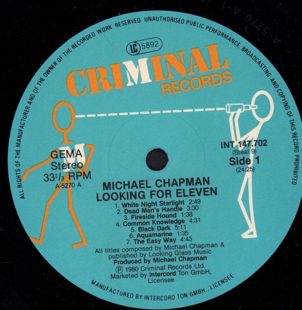 Michael Chapman - Looking For Eleven - Lp