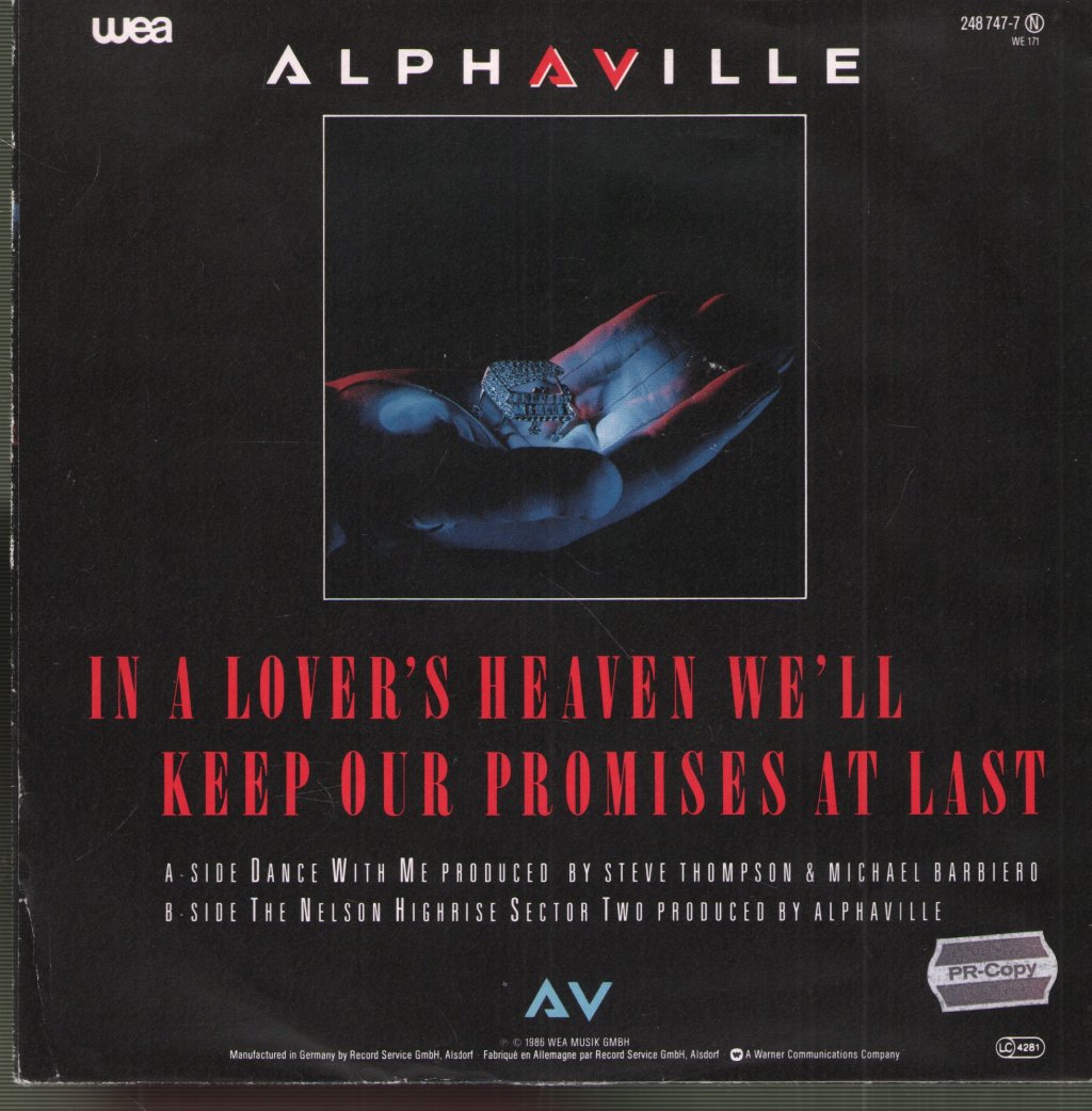 Alphaville - Dance With Me - 7 Inch
