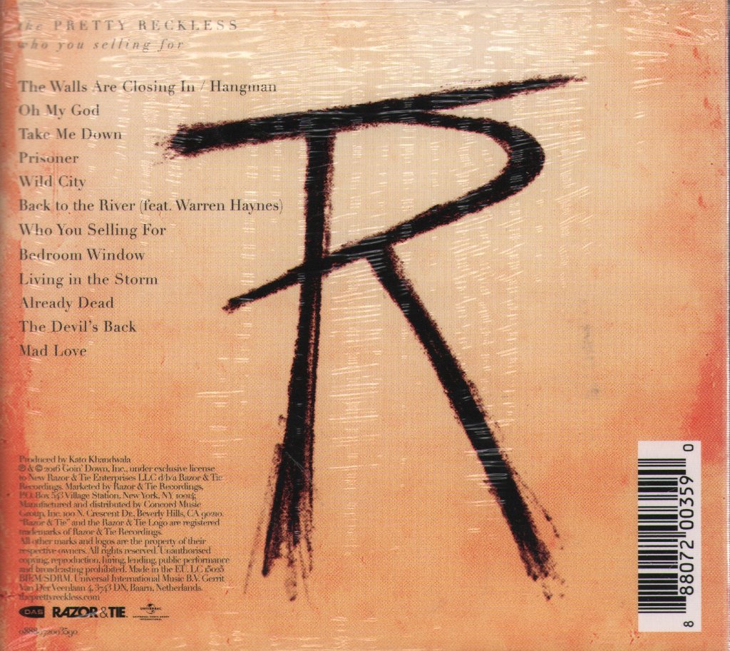 Pretty Reckless - Who You Selling For - Cd