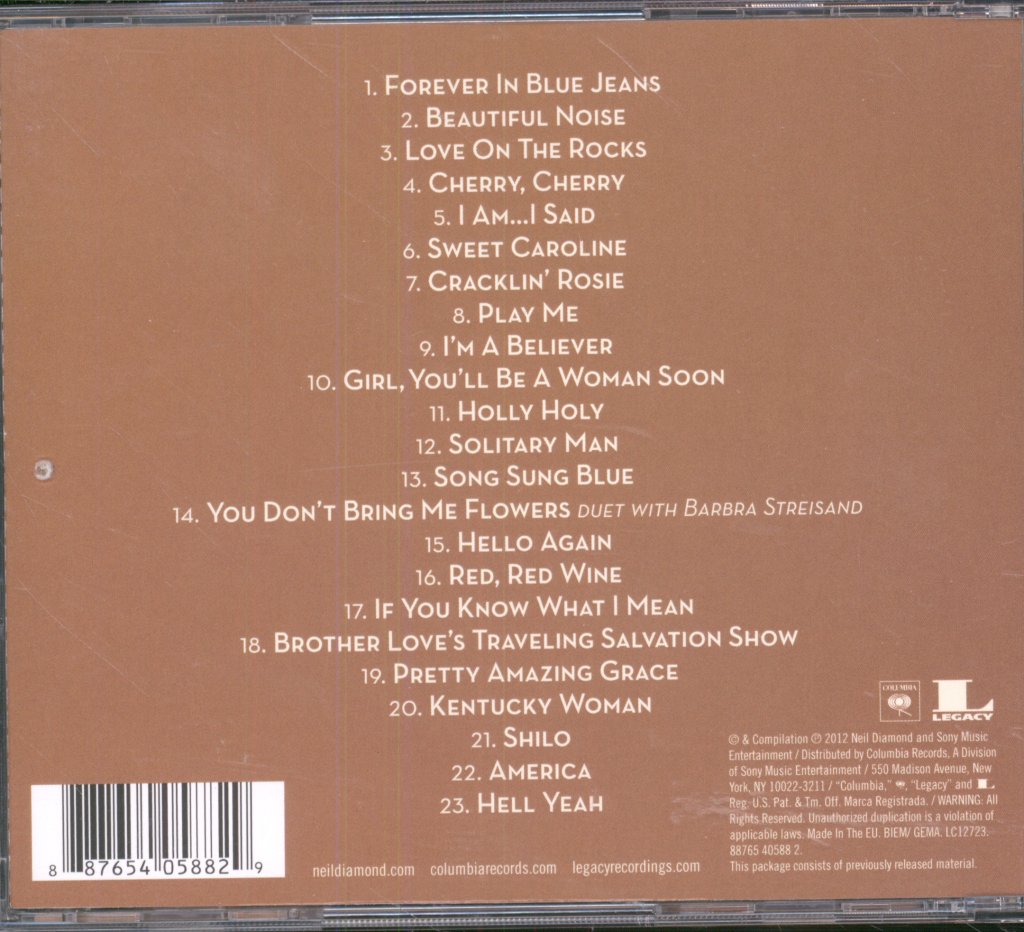 Neil Diamond - Very Best Of Neil Diamond (The Original Studio Recordings) - Cd