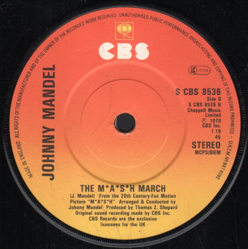 Mash Tv Programme - Theme From Mash - 7 Inch