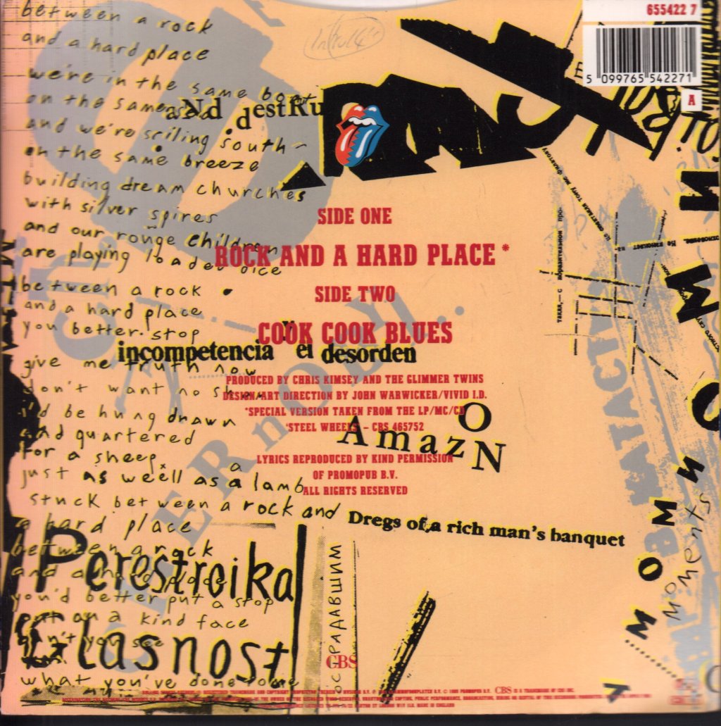 Rolling Stones - Rock And A Hard Place - 7 Inch