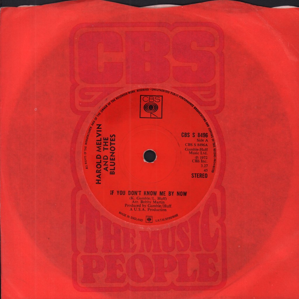 Harold Melvin And The Blue Notes - If You Don't Know Me By Now - 7 Inch
