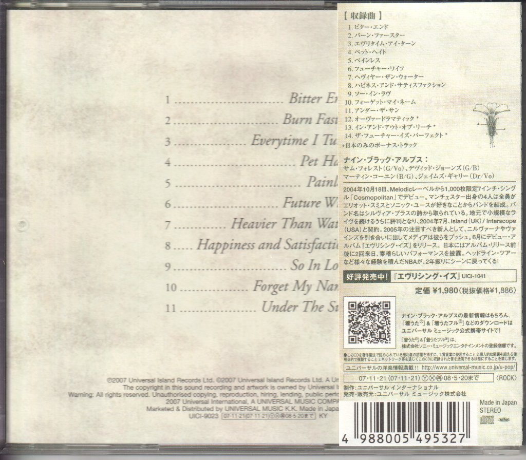 Nine Black Alps - Love / Hate - Cd