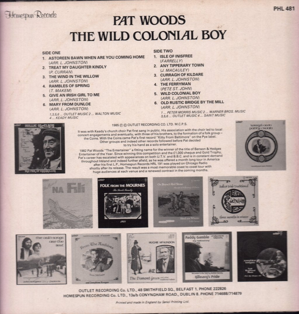 Pat Woods - wild colonial boy - Lp