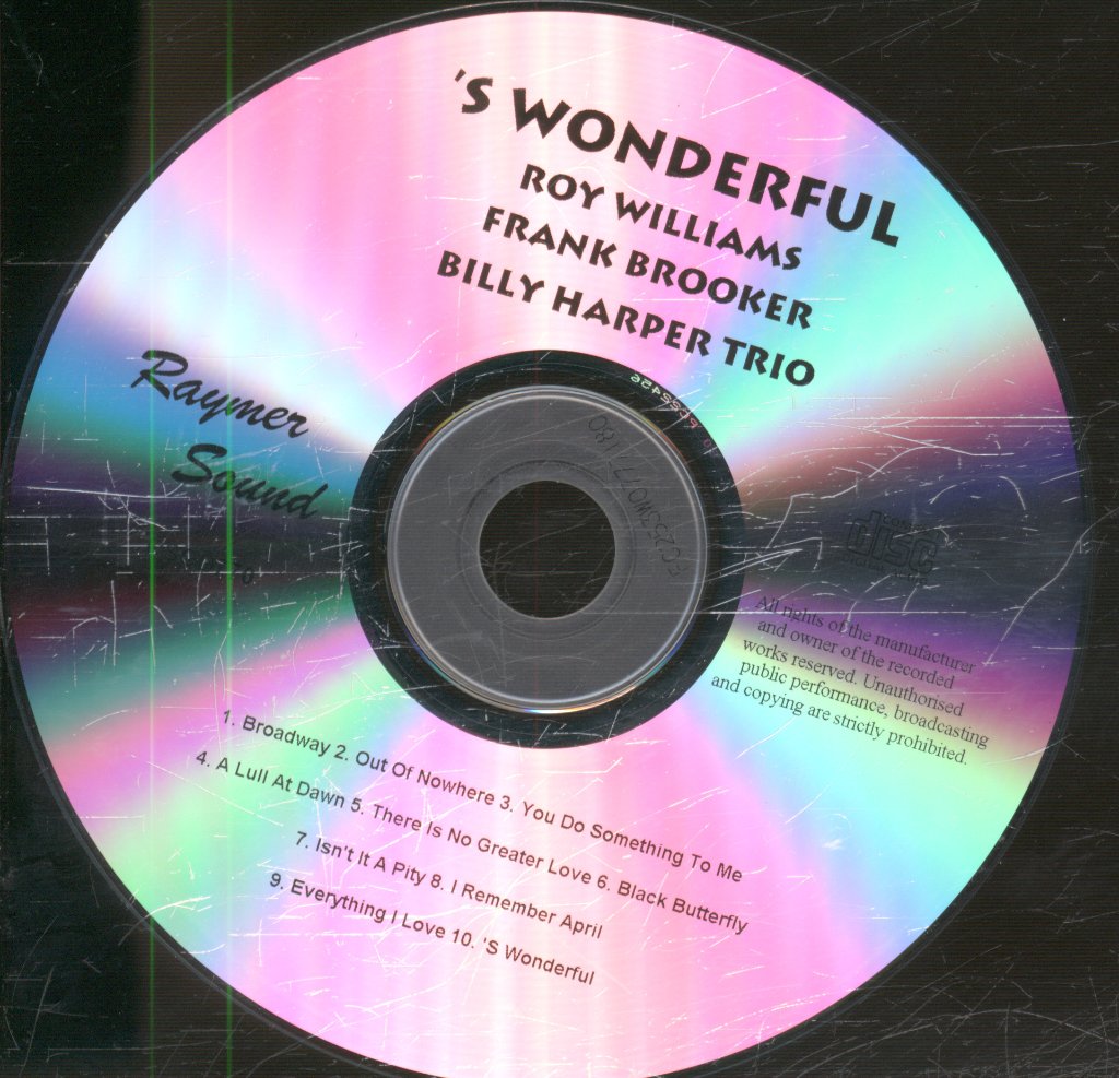 Roy Williams, Frank Brooker And Billy Harper Trio - S Wonderful - Cd
