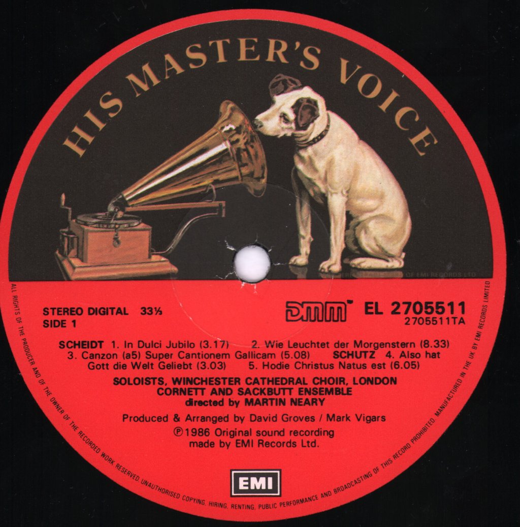 Winchester Cathedral Choir / London Cornett And Sackbut Ensemble / Martin Neary - In Dulci Jubilo - Polychoral Music from Venice and Germany - Lp