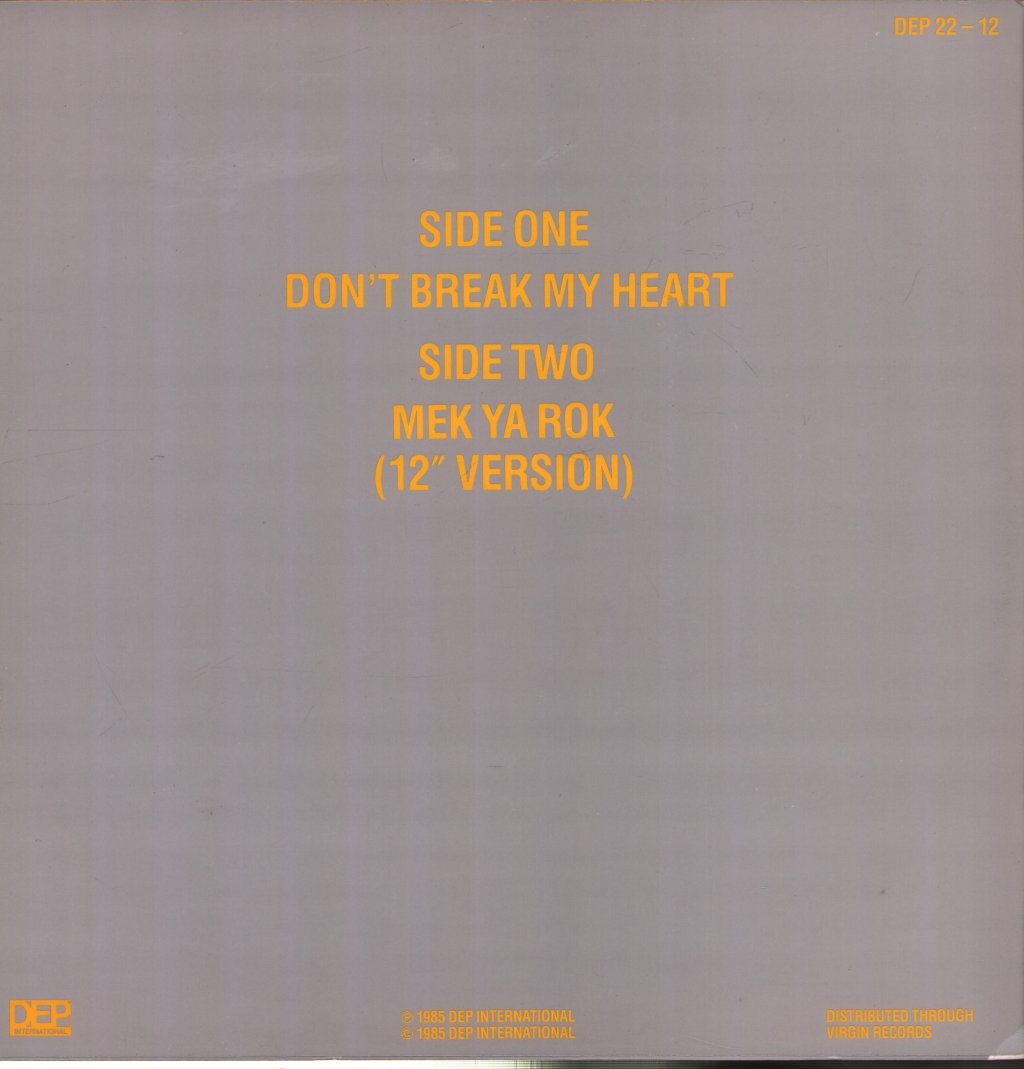 UB40 - Don't Break My Heart - 12 Inch