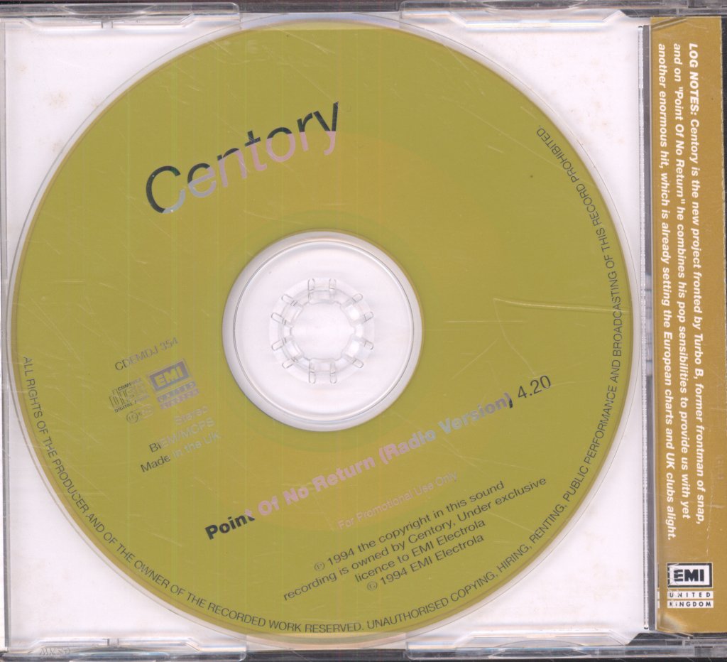 Centory - Point Of No Return - Cd