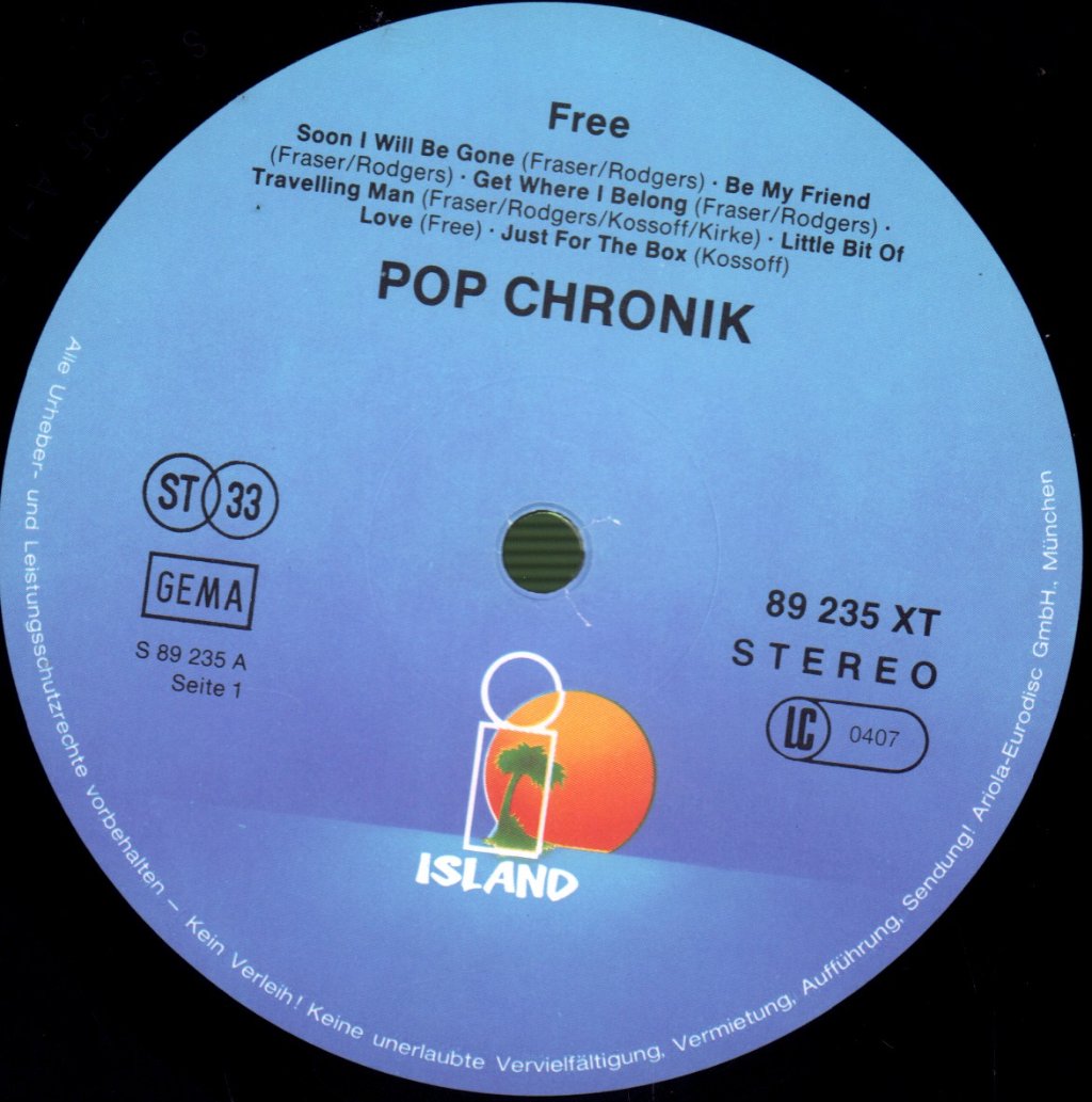 Free - Pop Chronik - Double Lp