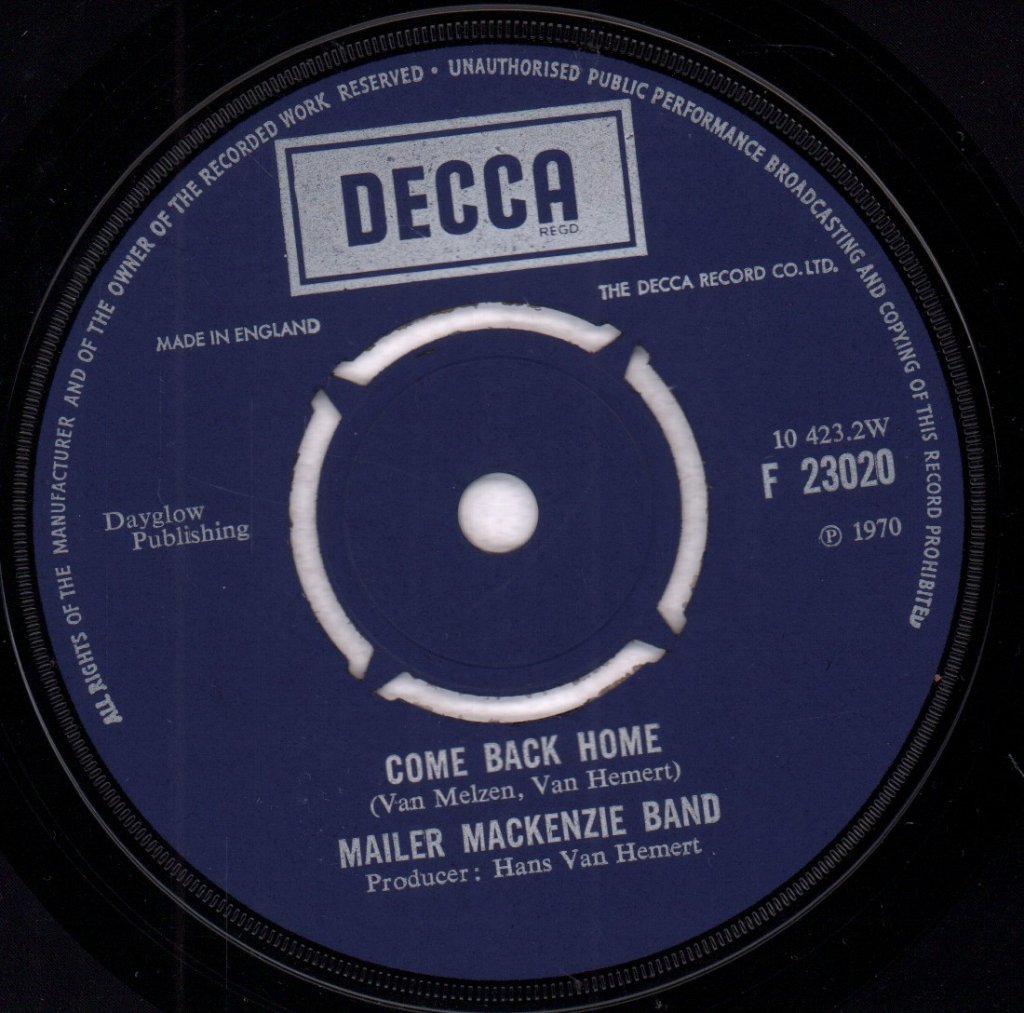 Mailer Mackenzie Band - Red Rover - 7 Inch