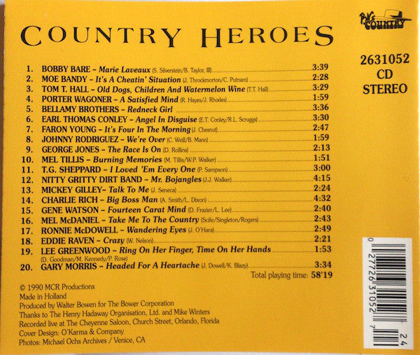 Various Artists - Country Heroes - Cd