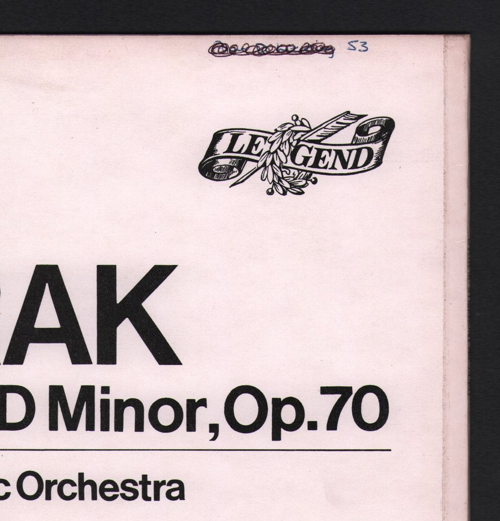 Czech Philharmonic Orchestra / Zdenek Kosler - Dvorak - Symphony No. 7 In D Minor, Op. 70 - Lp