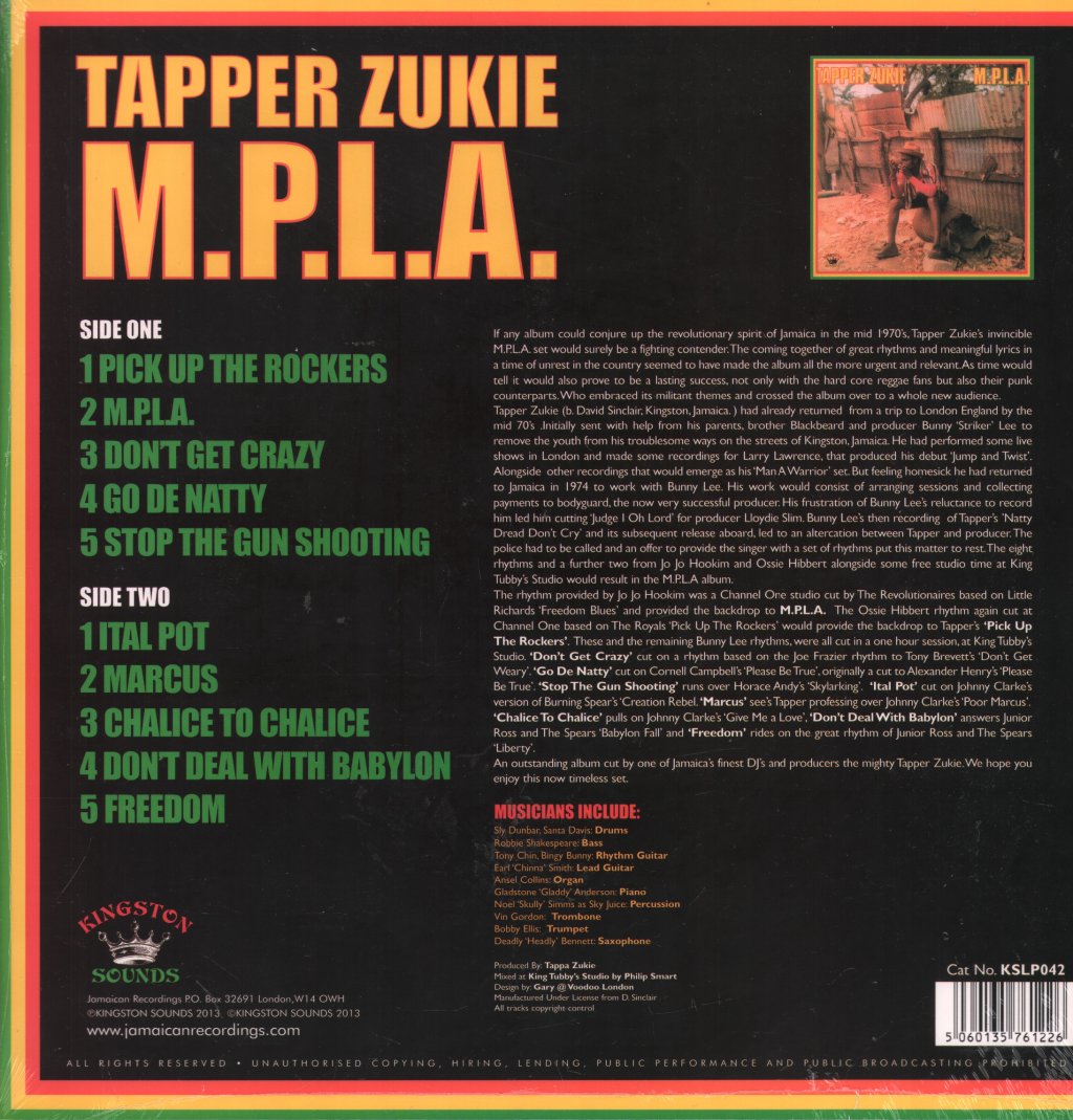 Tapper Zukie - M.P.L.A. - Lp