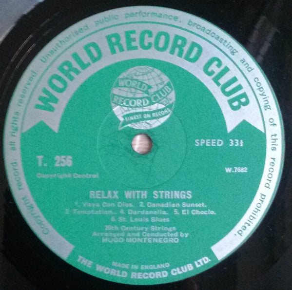 Hugo Montenegro - Relax With Strings - Lp