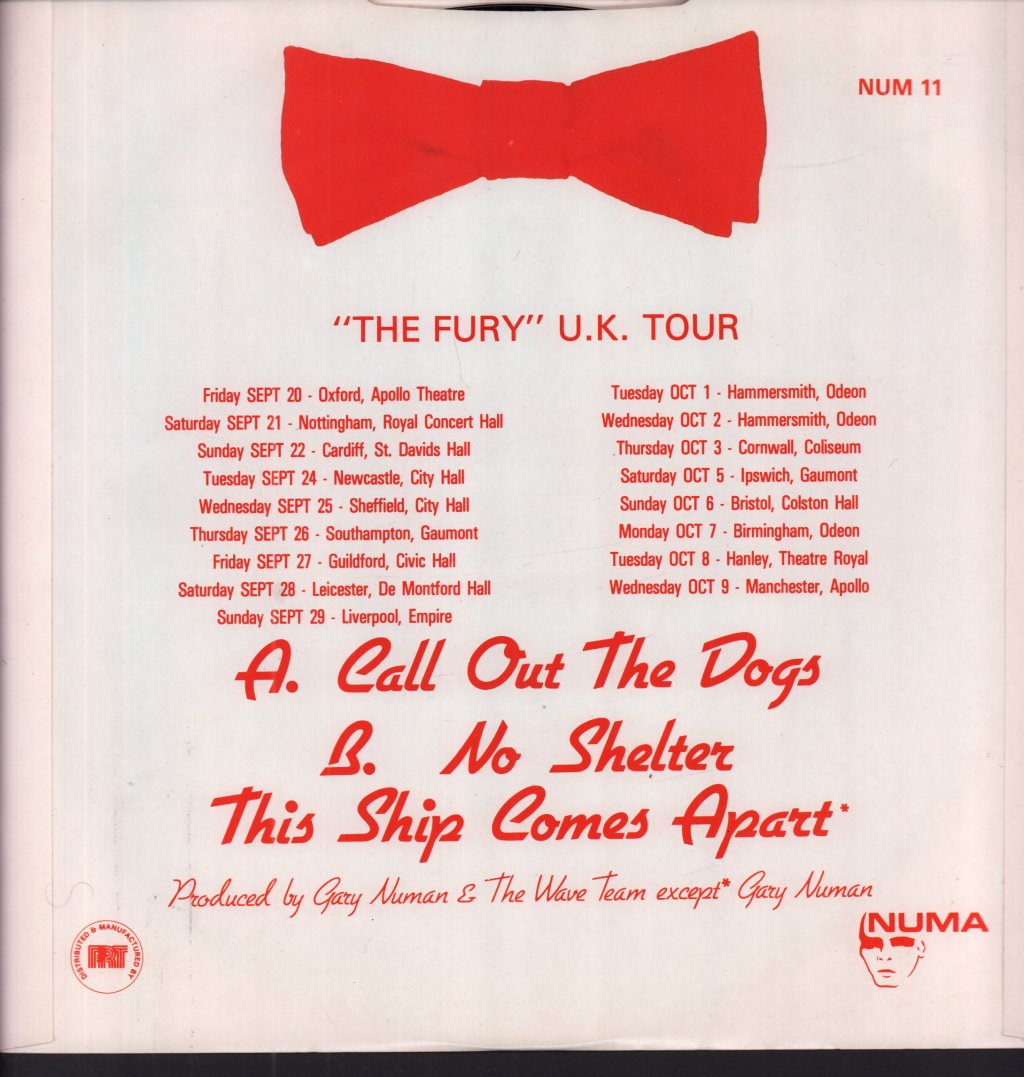 Gary Numan - Call Out The Dogs - 12 Inch