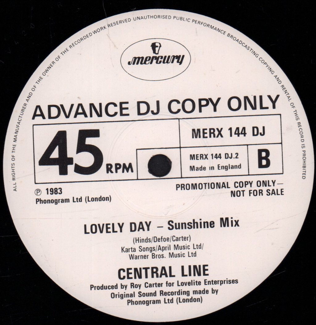 Central Line - Lovely Day - 12 Inch