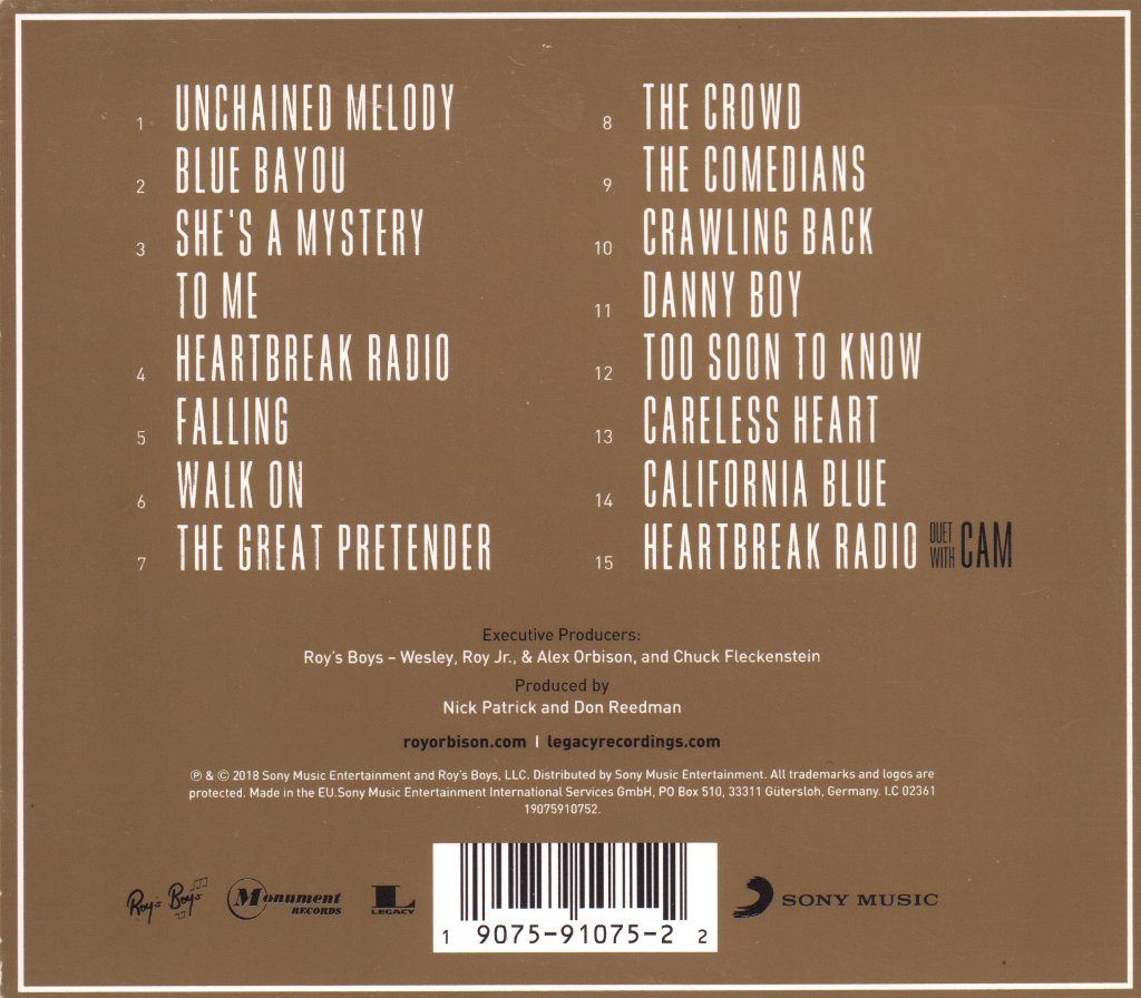 Roy Orbison With The Royal Philharmonic Orchestra - Unchained Melodies - Cd