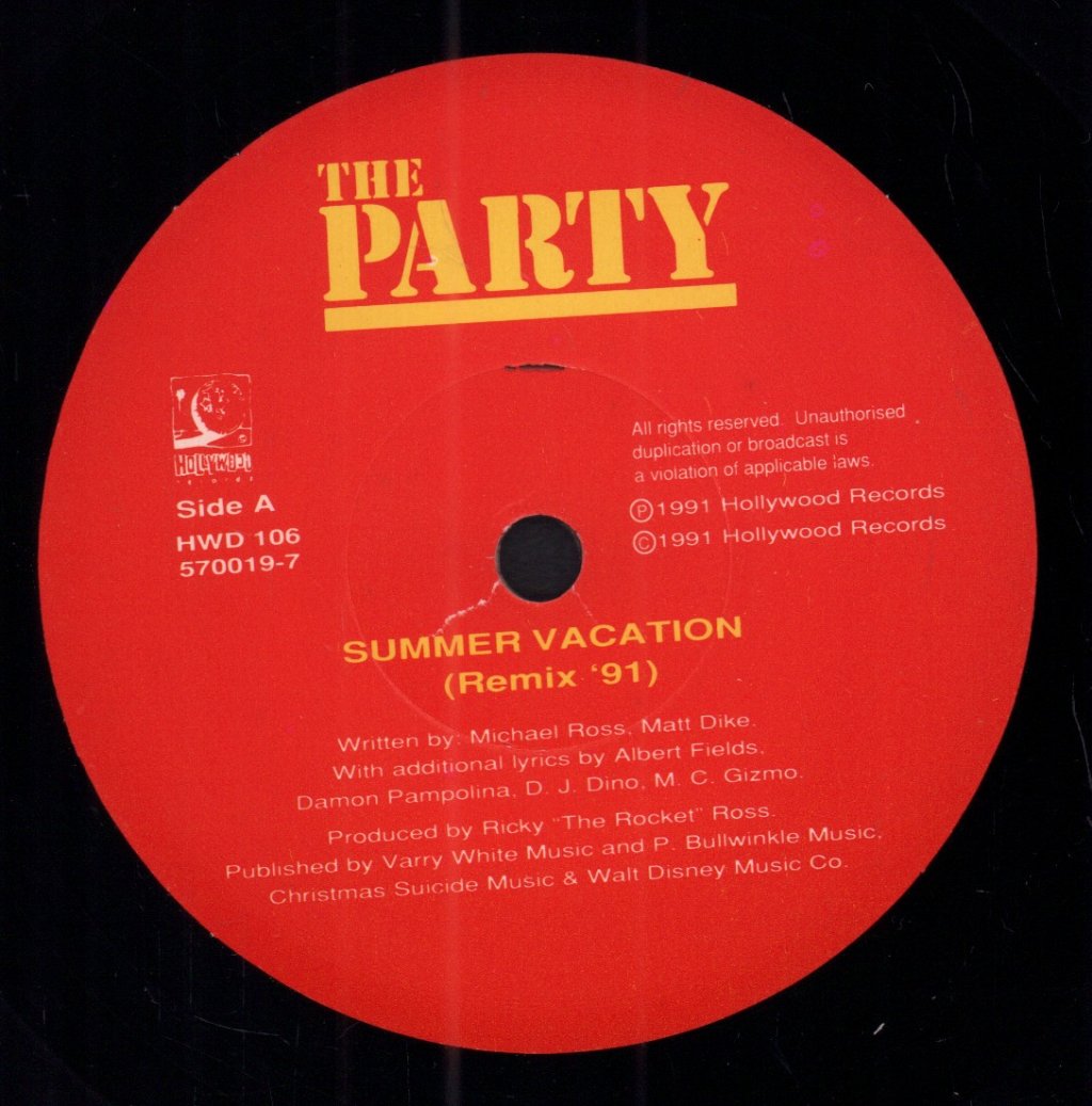 Party (Us Group) - Summer Vacation - 7 Inch