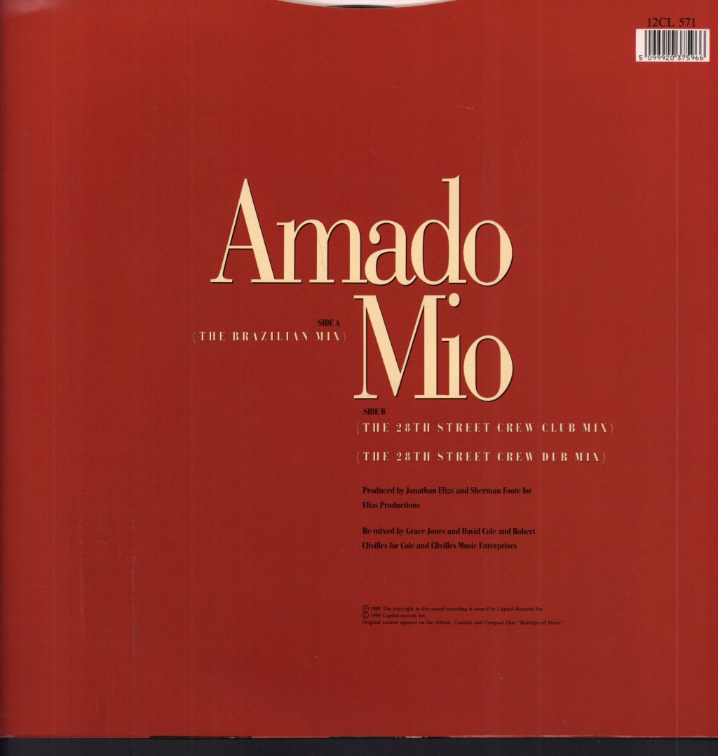 Grace Jones - Amado Mio - 12 Inch