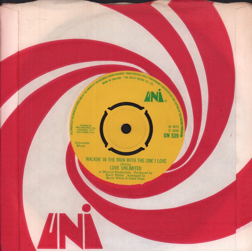 Love Unlimited - Walkin' In The Rain With The One I Love - 7 Inch