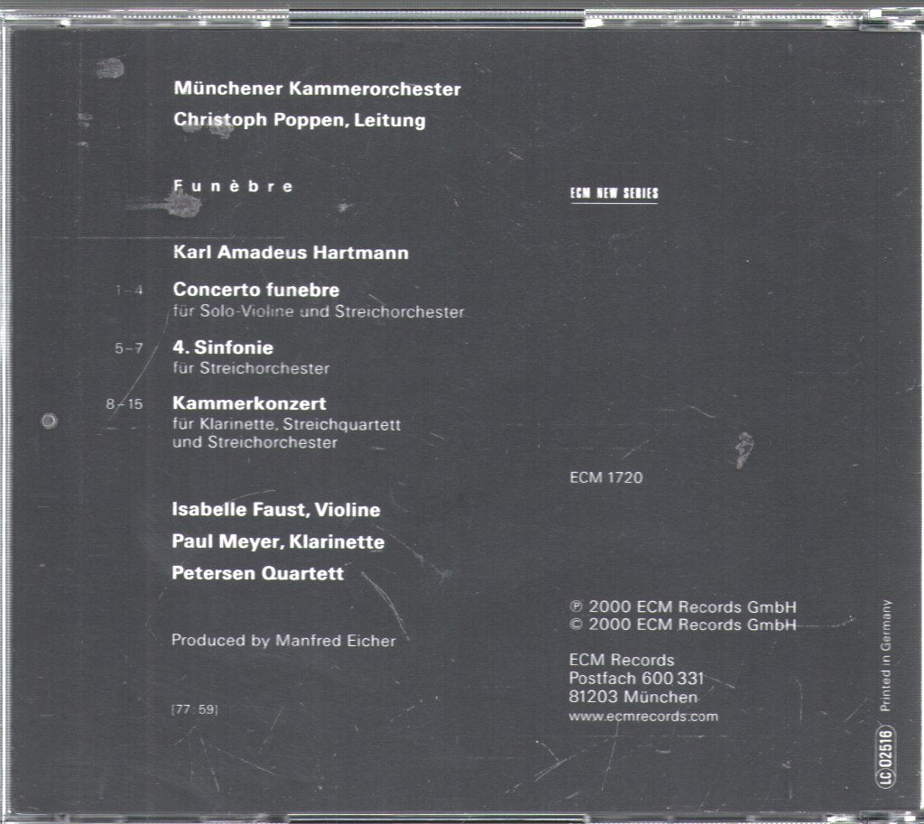 Karl Amadeus Hartmann - Funèbre - Cd