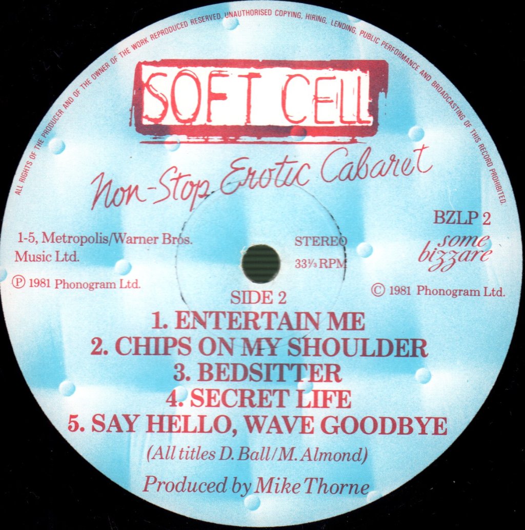 Soft Cell - Non Stop Erotic Cabaret - Lp