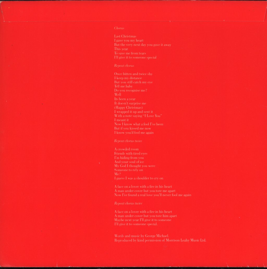 Wham - Last Christmas - 7 Inch