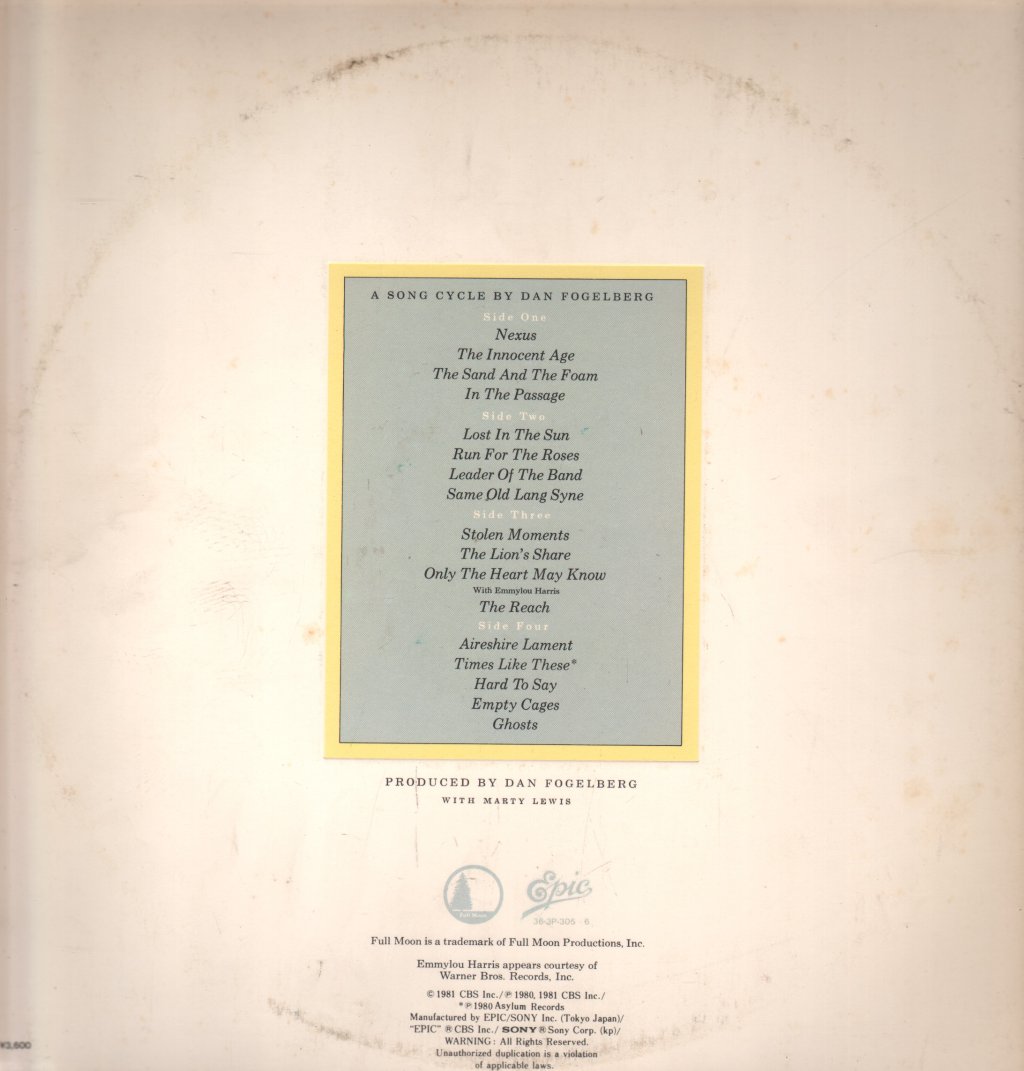 Dan Fogelberg - Innocent Age - Double Lp
