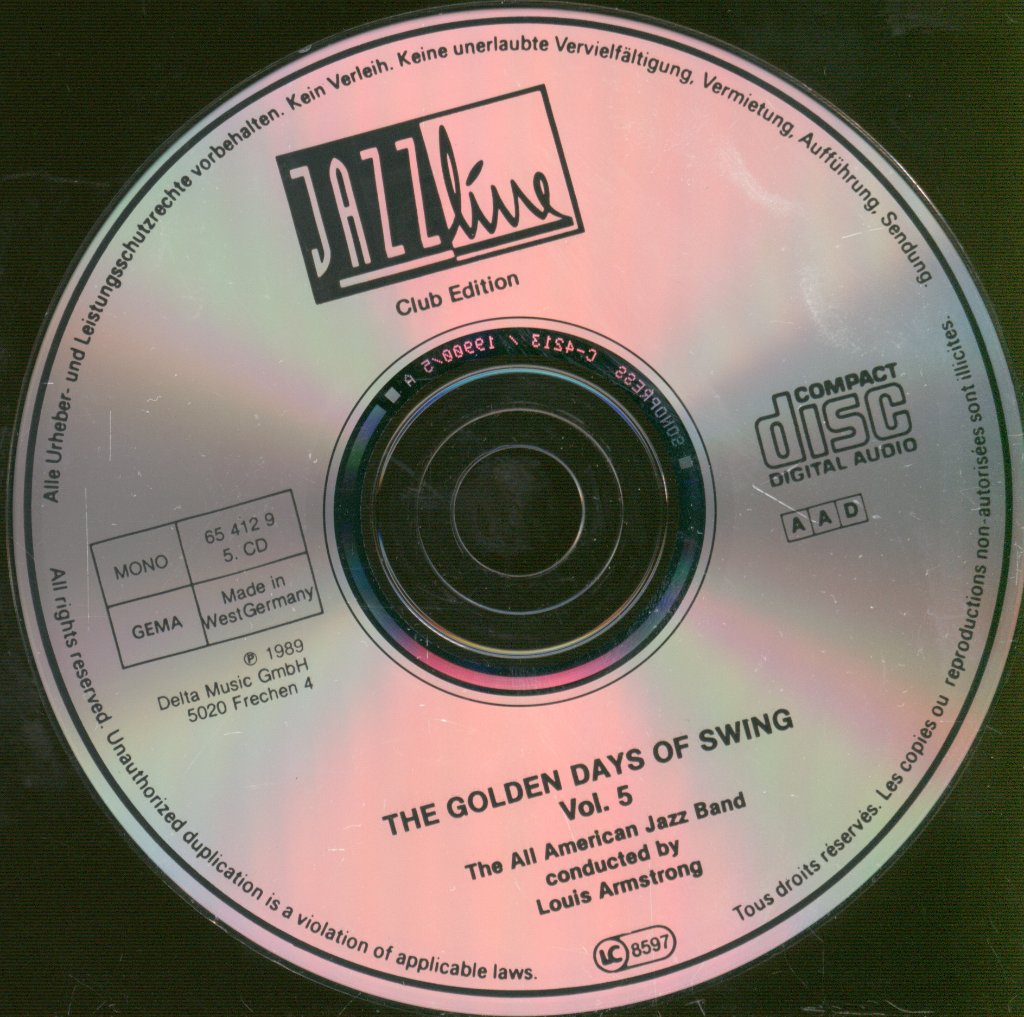 All American Jazz Band Conducted By Louis Armstrong - Golden Days Of Swing Vol. 5 - Cd