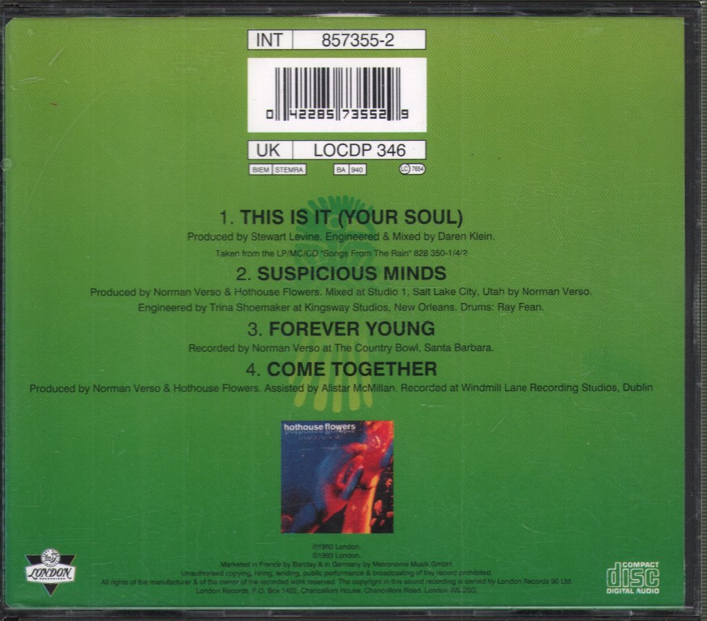 Hothouse Flowers - This Is It (Your Soul) - Cd