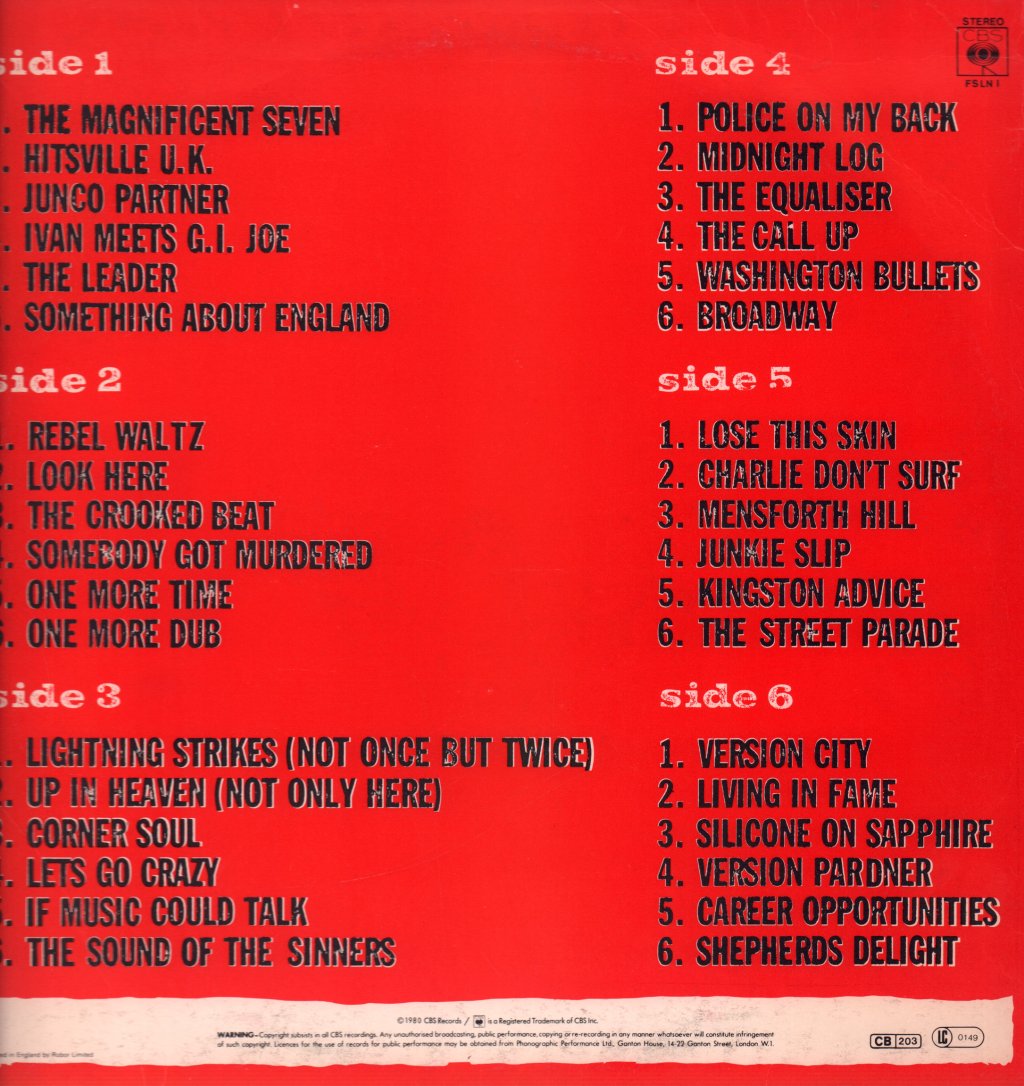 Clash - Sandinista - Triple Lp