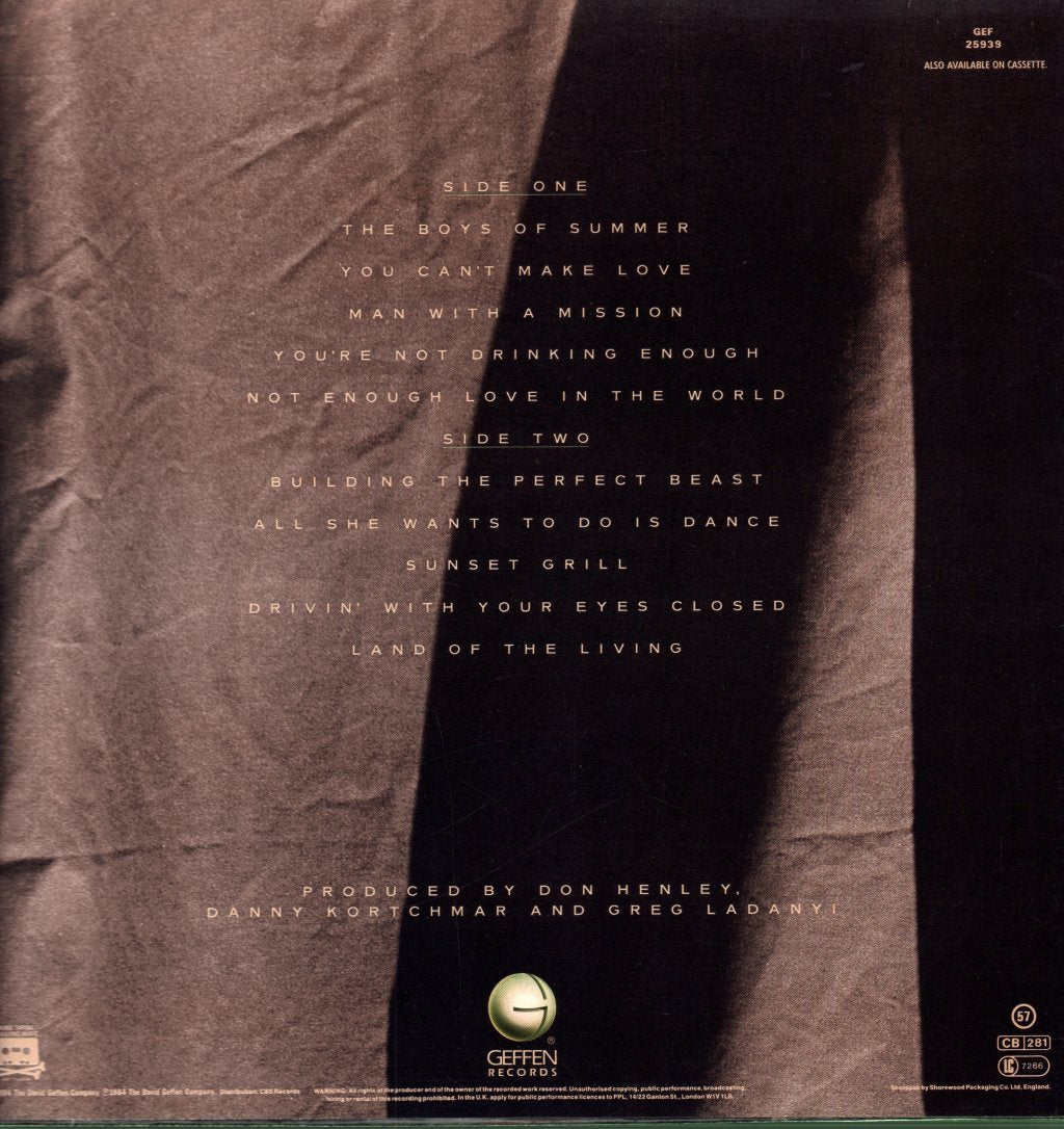 Don Henley - Building The Perfect Beast - Lp