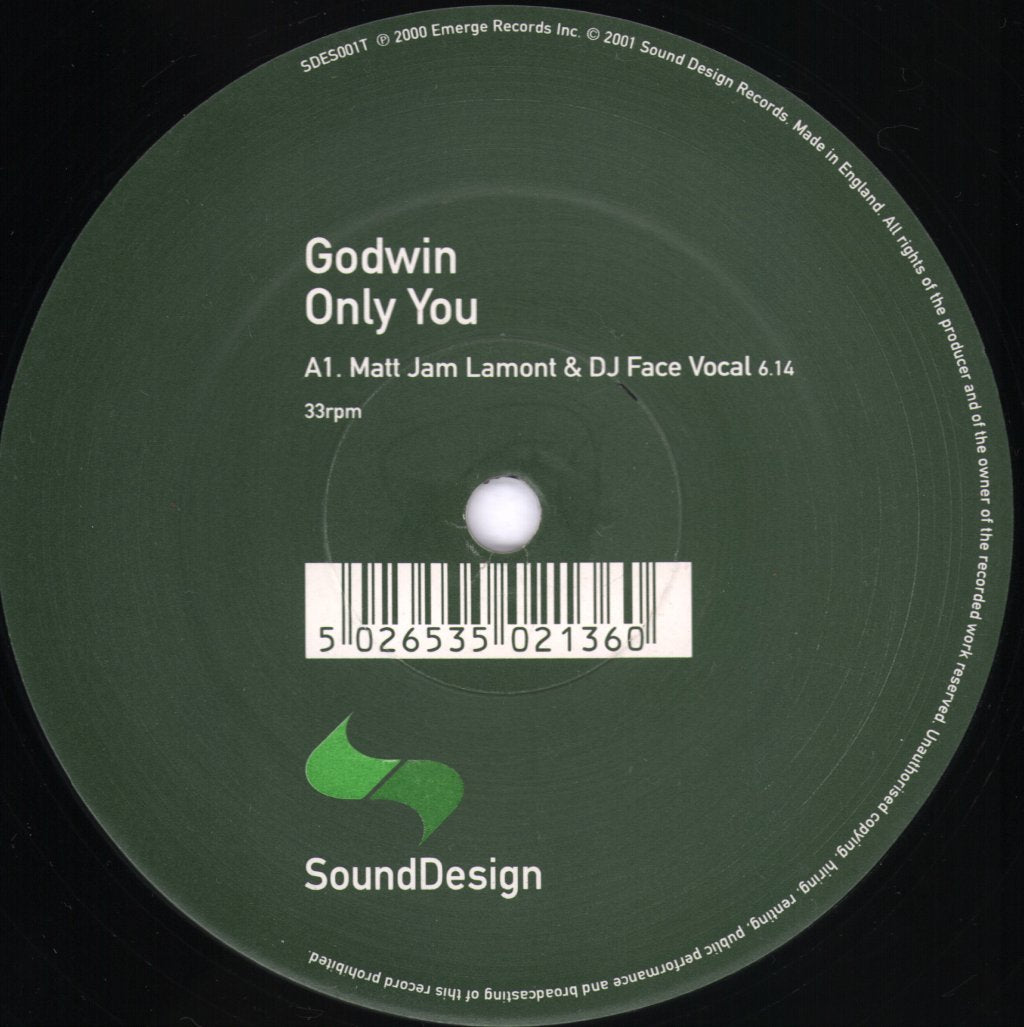 Godwin - Only You - 12 Inch
