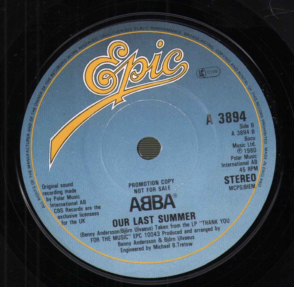 ABBA - Thank You For The Music - 7 Inch