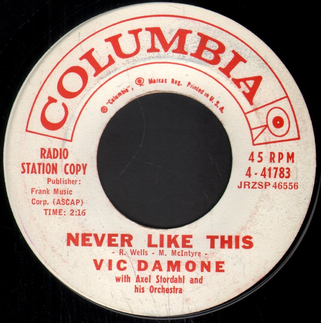 Vic Damone - What Fools We Mortals Be / Never Like This - 7 Inch